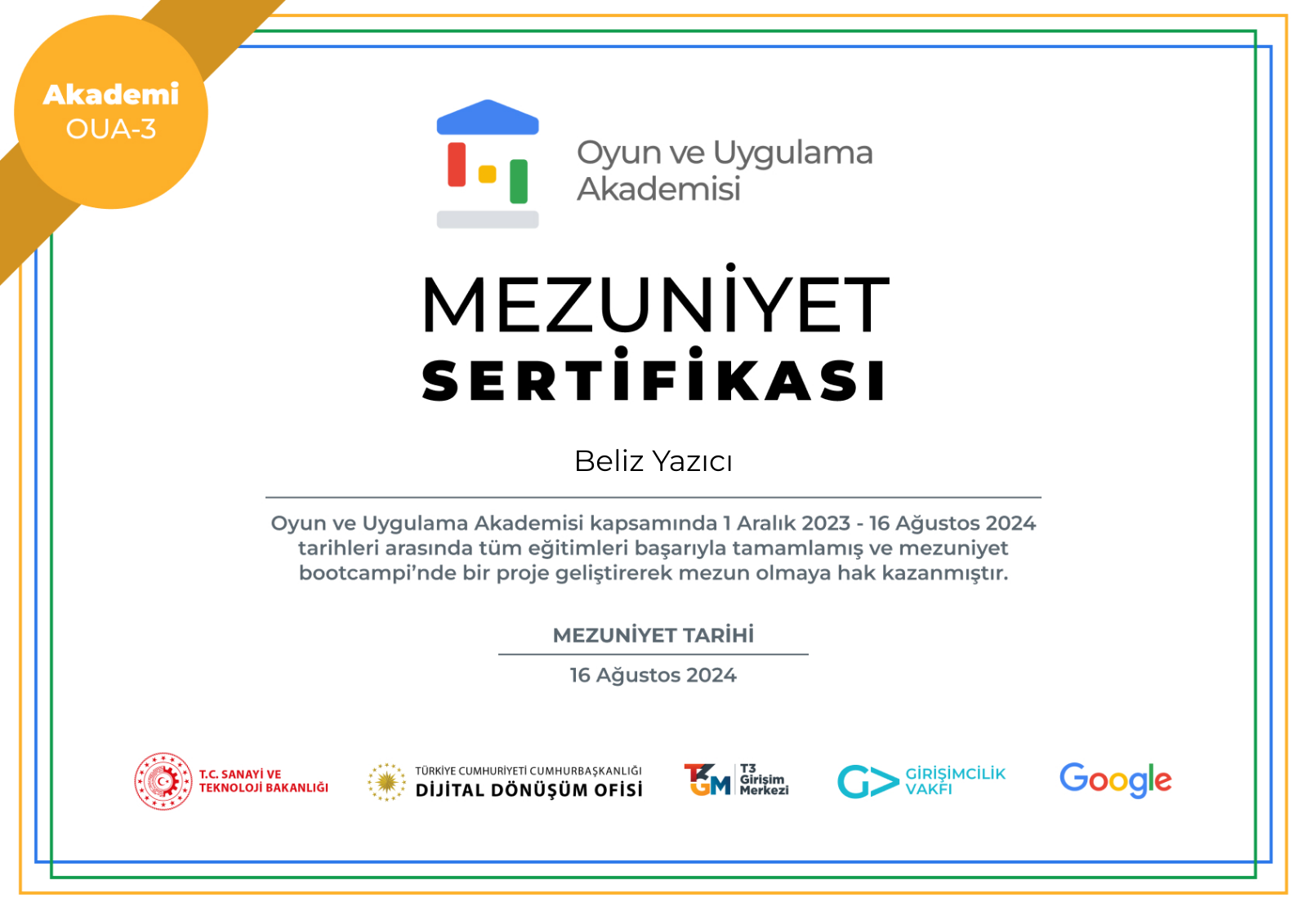 Graduation Certificate